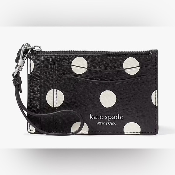 kate spade ♠️ Morgan Sunshine Dot Card Case Wristlet NWT
